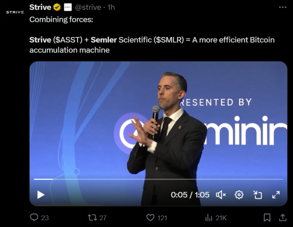 Стремитесь приобрести Semler Scientific в слиянии Биткоин казначейства