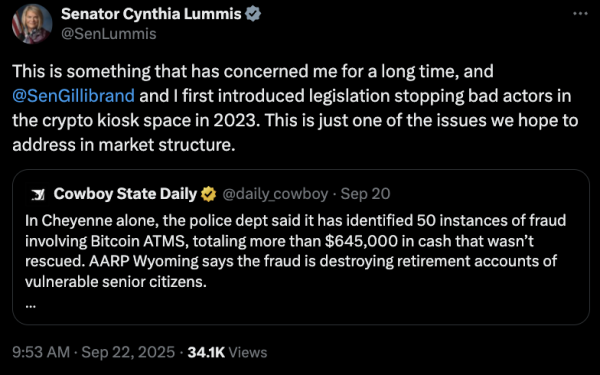 Сенатор по структуре рынка говорит, что Билл может решить проблему мошенничества с криптовалютой Сенатор по структуре рынка говорит, что Билл может решить проблему мошенничества с криптовалютой