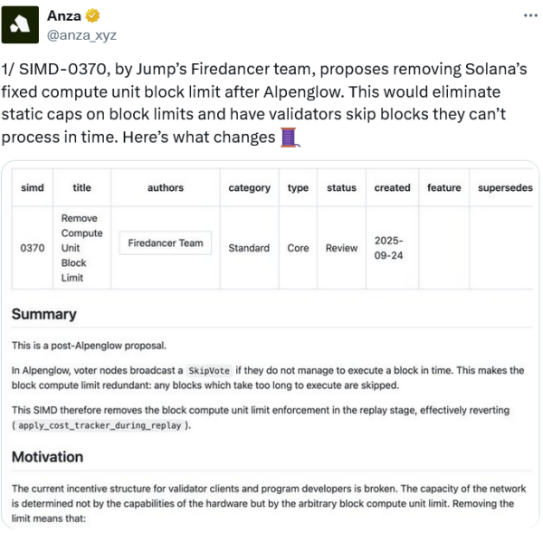 Devs предлагают удалить предел блока Solana для оптимизации производительности