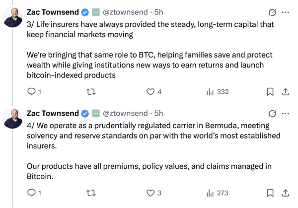 Биткоин -страховой страховщик тем временем приносит 82 млн долларов США