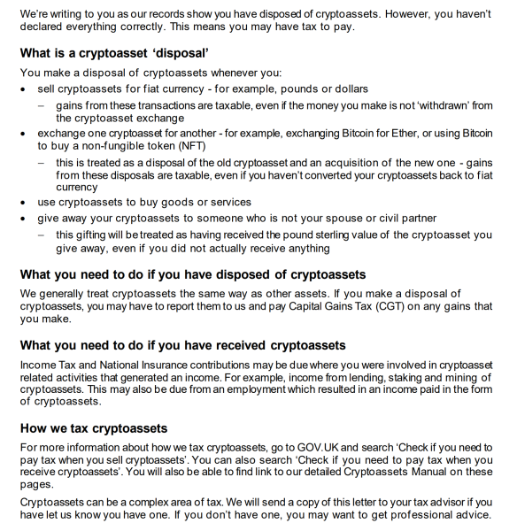 Британские инвесторы в криптовалюту все еще могут задолжать налоги, несмотря на отсутствие предупреждающего письма HMRC Британские инвесторы в криптовалюту все еще могут задолжать налоги, несмотря на отсутствие предупреждающего письма HMRC