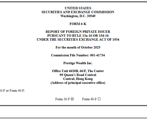 Prestige Wealth проводит ребрендинг, чтобы открыть первую золотую казну Tether Nasdaq