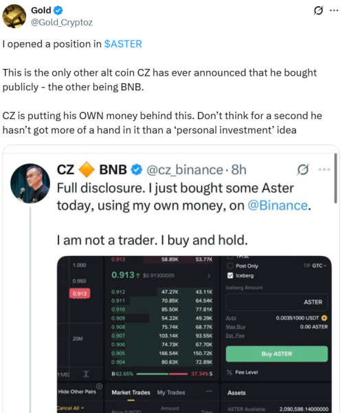 Раскрытие информации о покупке в Чехии привело к росту цены Aster более чем на тридцать процентов